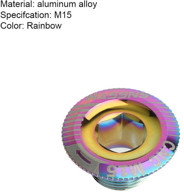 CNC 알루미늄 합금 MTB XTR 크랭크 나사 SL 자전거 볼트 XT, 16 rainbow M15, 1개