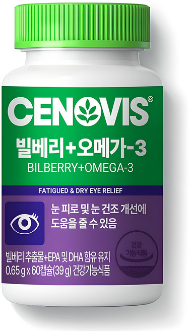세노비스 빌베리 + 오메가3 39g, 60정, 1개