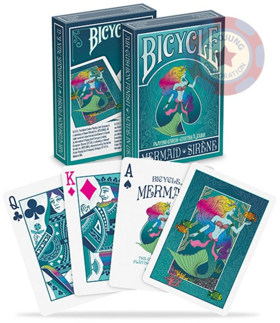 Bicycle 머메이드 덱 바이시클 카드, 청록색, 1개