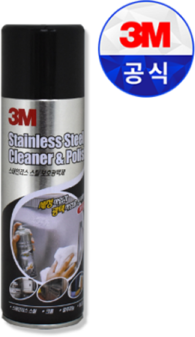 3M 스테인리스 스틸 보호광택제 Cleaner&Polish 320ml 세정 세척 청소 광택 코팅 휠 골프채 광택, 1개
