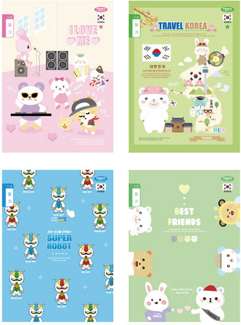 초등노트 1~2학년 일기장(10권입), 여아용(10권입)