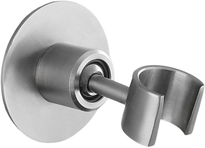 무타공 각도조절 스텐 샤워기거치대, 실버