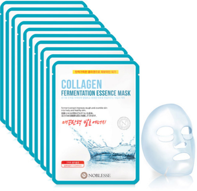 노블레스 독일 천연펄프 발효 에센스 얼굴 마스크팩 15종류 x 택일 10개 초특가, 1개, 1개입