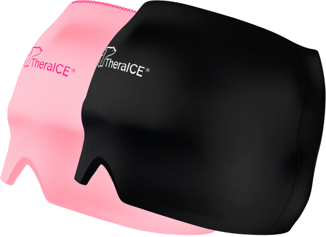 TheraICE 테라아이스 두통 젤 아이스팩, 검정+핑크(+검정 1개 무료증정), 2개