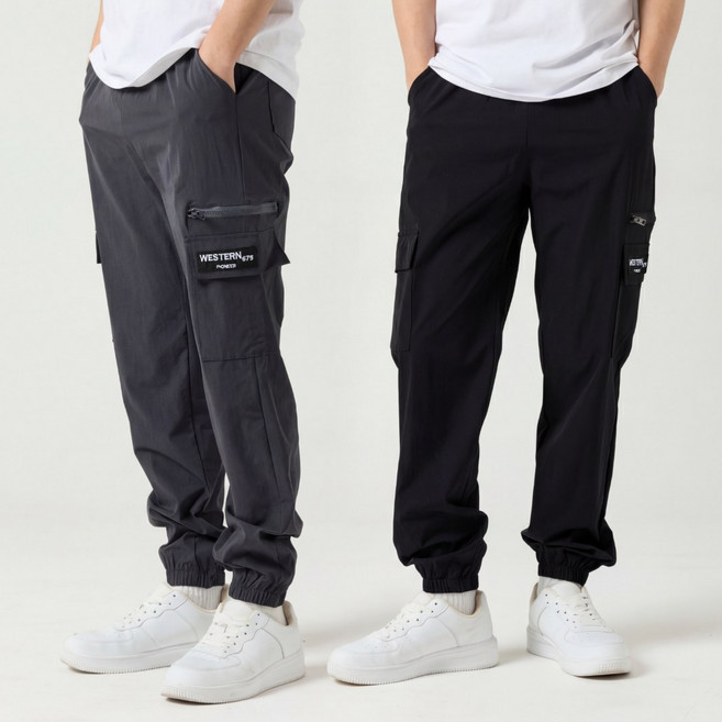 1+1 오로꼬 남성 컴포터블 조거팬츠 스판 밴딩