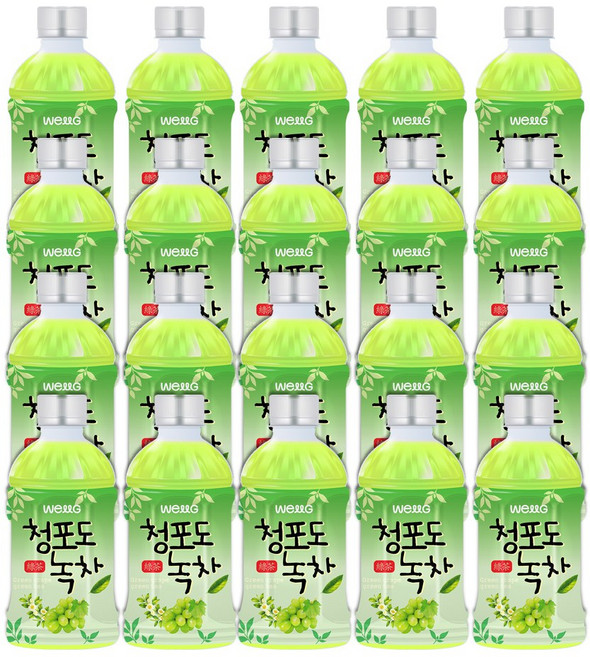 웰그린) 청포도녹차 340ml(20입), 20개, 340ml
