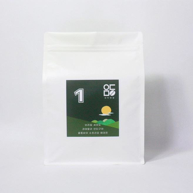 원두마을 아라비카 100% 고소한 커피 홀빈 원두 1kg 브라질 과테말라 콜롬비아 ( 분쇄 X ), 1개