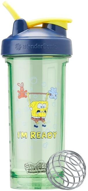 BlenderBottle 스폰지밥 셰이커 보틀 프로 시리즈 단백질 쉐이크 운동 828ml 28온스, 준비되었습니다!, 준비되었습니다!, 1개 - 쿠팡