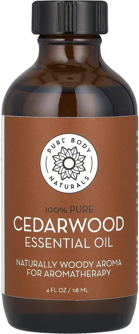 Pure Body Naturals 순도 100% 에센셜 오일 시더우드 118ml(4fl oz), PureBodyNaturals순도100에센셜오일시더우드, 1개, 118ml - 쿠팡