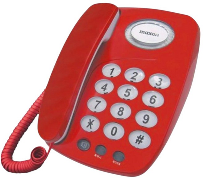 소리 큰 예쁜 레드 일반 전화기 어르신용 옛날전화기 가정 기본형 가정용, 상세페이지참조