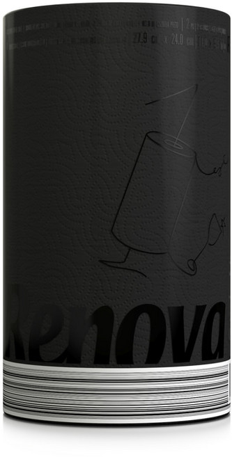 RENOVA 레노바 유럽 프리미엄 화장지 키친타올 블랙 1롤, 1개, 1개입