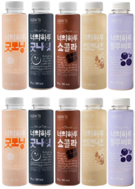 너의하루 선식 (굿모닝 굿나잇 쇼콜라 블루베리 오트앤너츠), 10개, 50g