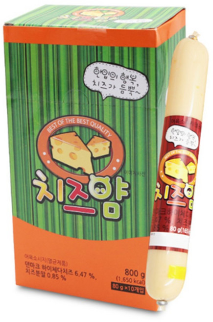 치즈 소세지 800g(10입)x10통 1박스 단체 어린이 사무실 탕비실 행사 간식 안주 소시지, 8kg