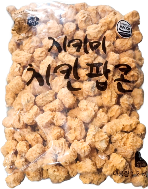 대량 냉동 팝콘 치킨 2000g/6개 업소용 벌크 순살, 6개, 2kg