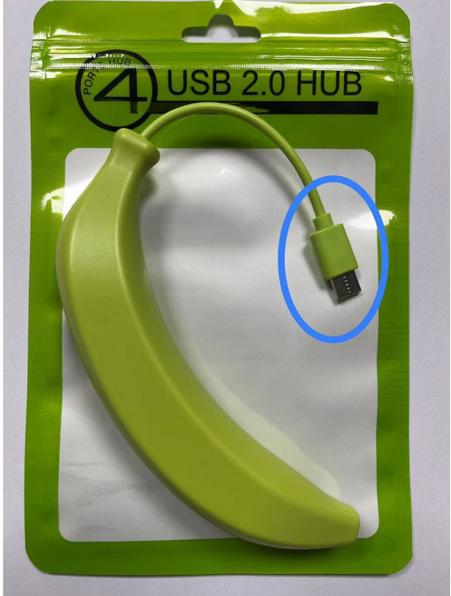 USB 허브 미니 소형 페퍼 바나나 모양 포트 다중 확장기 전원 어댑터 PC 노트북용, C Green Banana