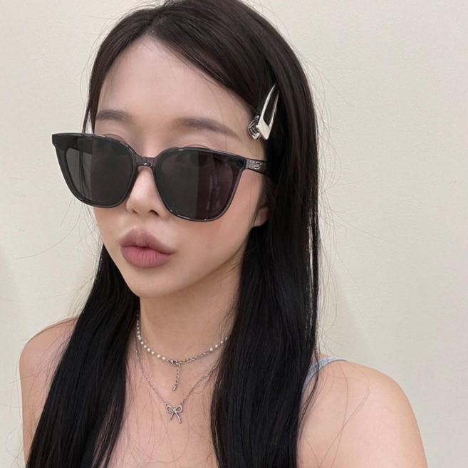 VANANA2 남녀공용 클래식 뿔테 자외선차단 선글라스