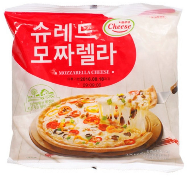 서울우유 슈레드모짜렐라치즈, 5개, 1kg