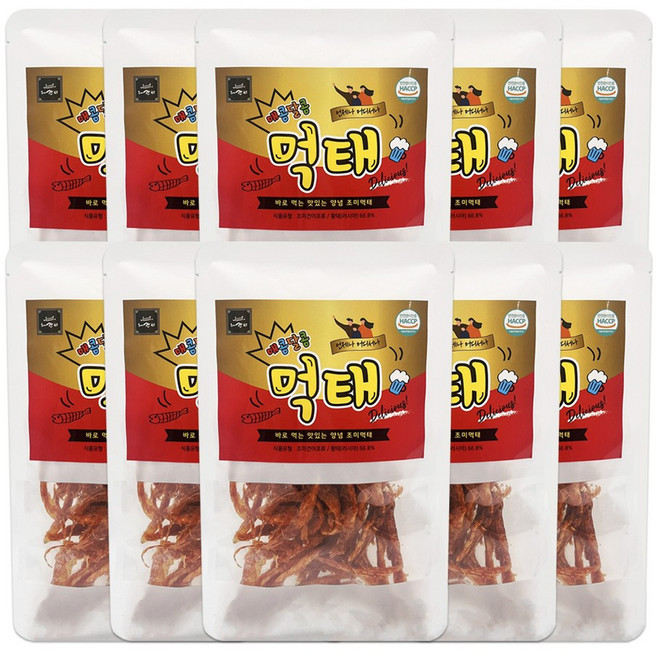 황태로 만든 수제칸 명가 매콤달콤 먹태구이, 10개, 40g
