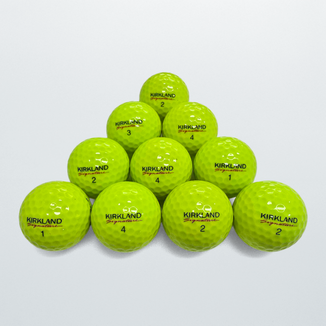 [리볼드골프]커클랜드 3피스 칼라 로스트볼, 1개, 10개입, a+