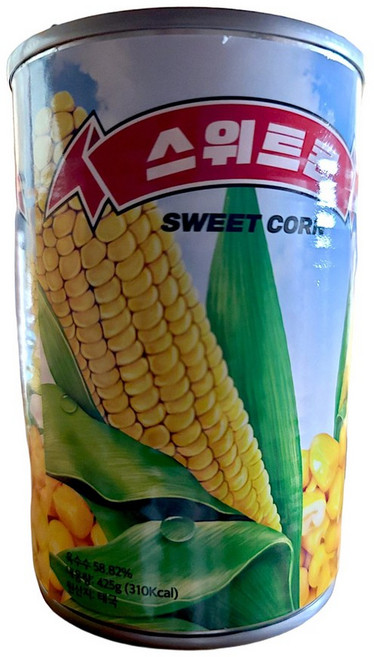 업소용 스위트콘 옥수수 통조림 캔 태국산 425g(고형량 250g) 실온, 1개, 250g