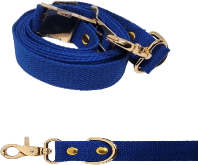 강아지 핸즈프리 목줄 겸용 반려동물 안전벨트 리드줄(중소형견용), 블루, 1개