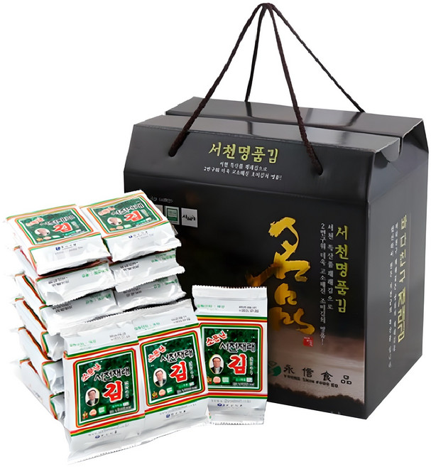 바다친구 서천 명품김 도시락김, 4g, 15개