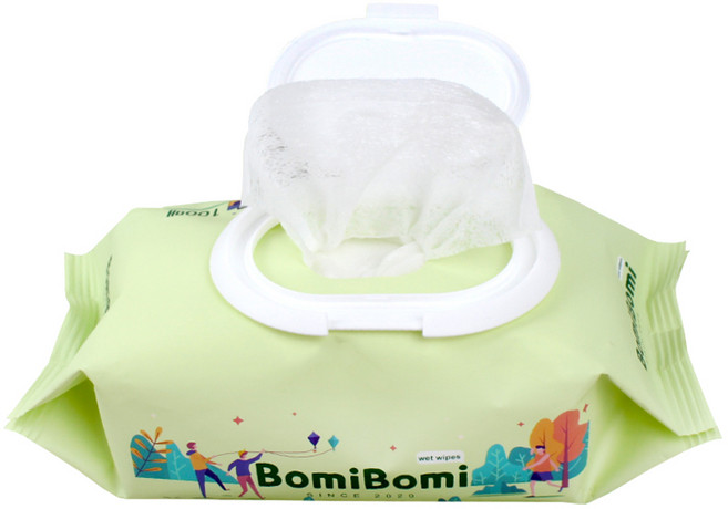 보미 물티슈 / 도톰한 아기 물티슈, 36g, 100매, 1개