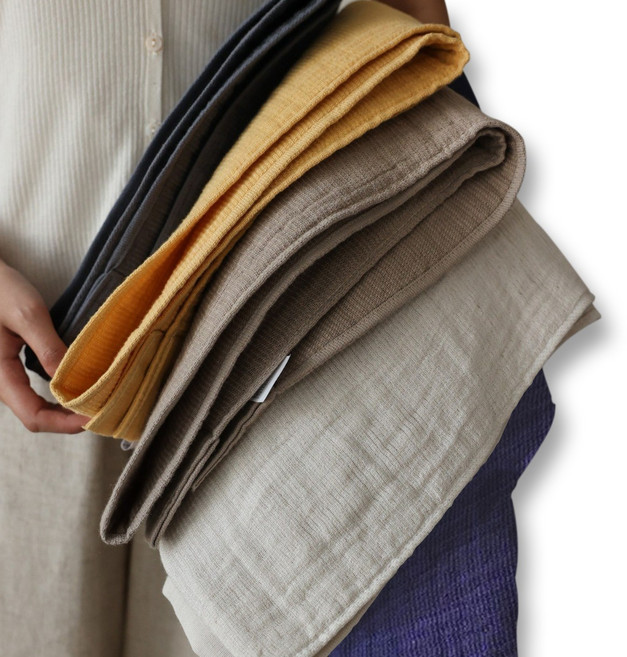 로앤하우스 먼지없는 거즈 수건 면 100%, 3개, 네이비