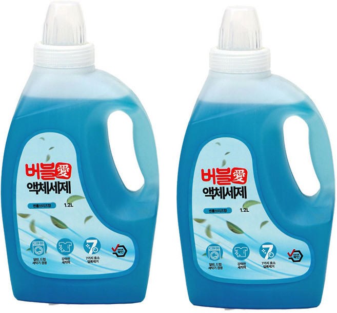 드럼 세제 알칼리성 수건 세탁 세제, 2개, 1.2L