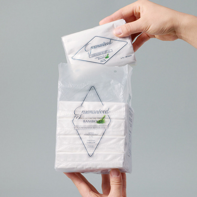 바스틀리 대나무 스노우 페이셜 로션티슈 4겹 미용티슈 먼지없는 친환경 고급 각티슈 코편한휴지 곽티슈, 1개, 5개입