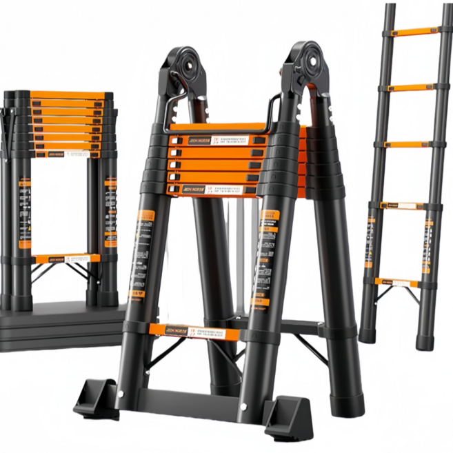 Brilliant 독일기술 최신형 멀티 다용도 사다리 접이식 AH형 A형 H형 안테나사다리 접이식 가정용 G818-093, 1개