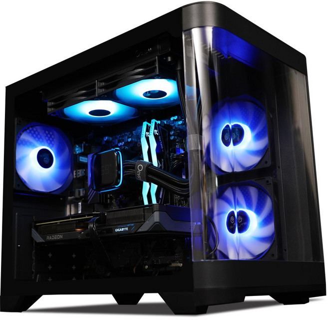 몬스타 PC AMD 9600 RX9060XT 32G 배틀필드6 QHD 게이밍 컴퓨터 원더 블랙, Free DOS, 1TB, 32GB, 라데온 RX 9060 XT, R5-9600