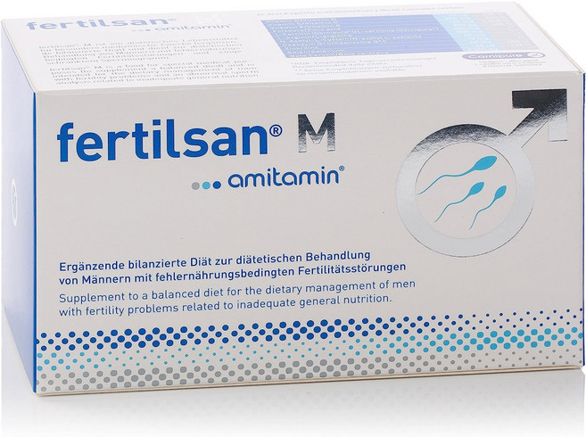 약국 품질 독일 남성용 임신준비 정자 생성 영양제 Fertilsan M 90캡슐 (남성 생식력 및 정자 생산을 지원하는 13가지 영양소 고용량), 1개, 90정