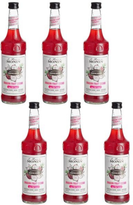 Monin 홈크래프트 드래곤프루트 코스모 칵테일믹스 유리병 750ml 6개, 4.5L, 6세트