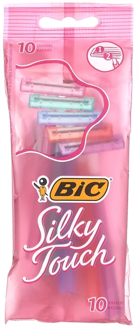 BIC 실키 터치 일회용 면도기 10개 - 쿠팡