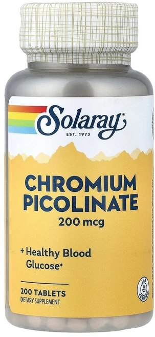 솔라레이 피콜린산크로뮴 200mcg 200정, 200 mcg, 1개 - 쿠팡