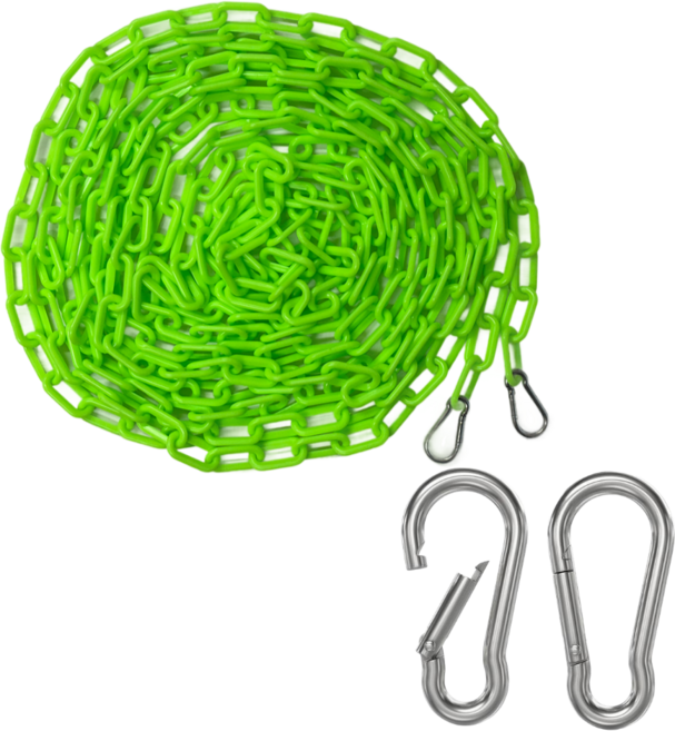 그로윅스 플라스틱 체인+스텐 비너 세트, 형광, 1세트