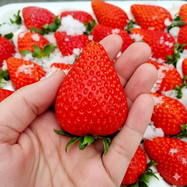 [집들이 선물 강추] 프리미엄 메리퀸딸기 보기 좋은 과형+고당도+산지직송, 1개, 두사람상회 메리퀸 딸기 1kg내외(60구내외)