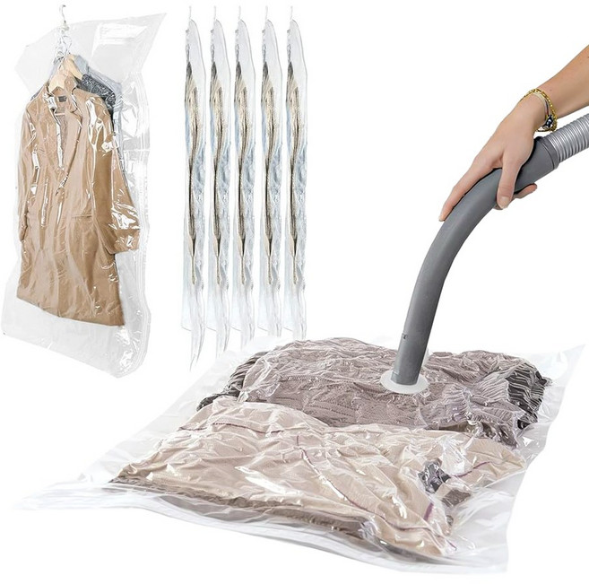 살림살림 공간확보 옷걸이형 의류 압축팩, 1세트, 3개입