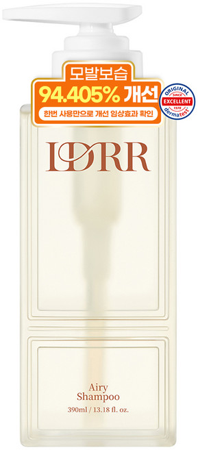 이드르르 두피보습 모발 수분충전 향좋은 에어리 샴푸, 1개, 390ml