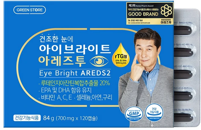 그린스토어 건조한 눈에 아이브라이트 아레즈투 120캡슐, 120정, 1개 - 쿠팡