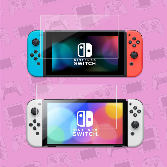 nintendo switch OLED 액정 필름 스크래치 방지, 1개, 스위치 개선판- 슬림형