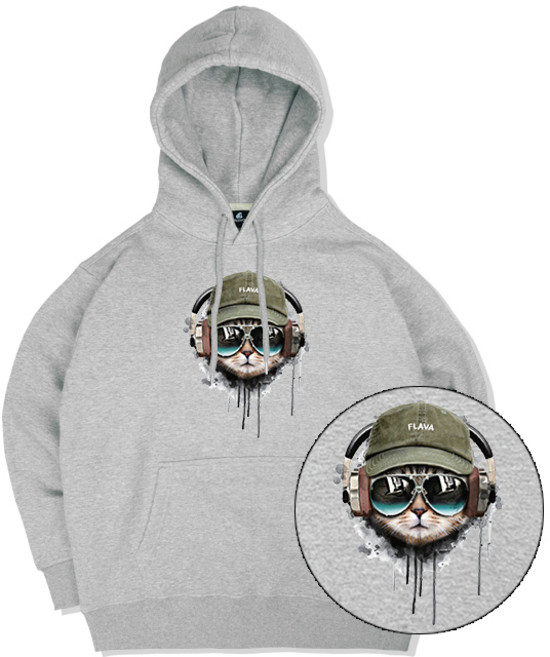 JYFASHIOIN 캡캣 후드티 고양이 그래픽 남자 여자 오버핏 후드 티셔츠