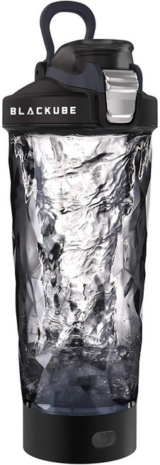 Blackube 블랙큐브 전기 단백질 셰이커 BPA 600ml 휴대용 전기 볼텍스 믹서 USB 충전 충전식 전기 블렌더, 심야, 1개