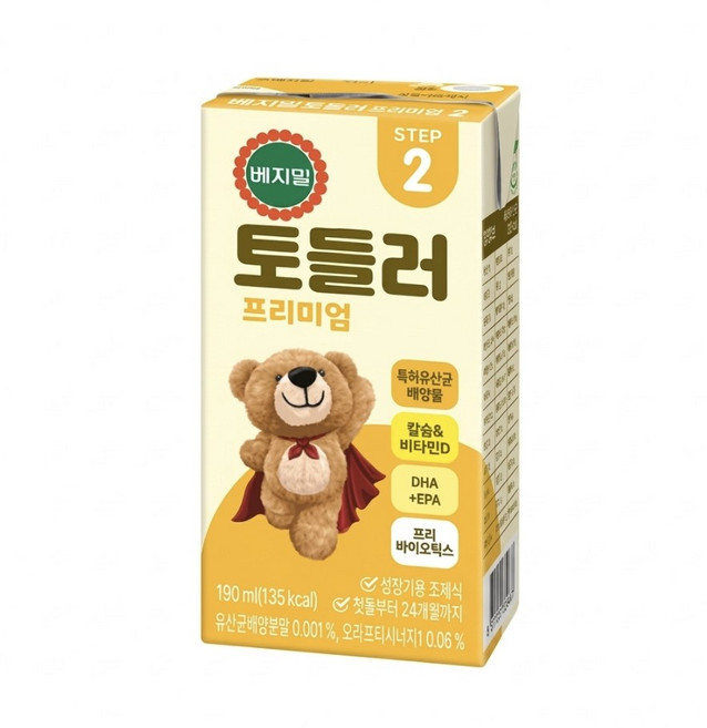베지밀 프리미엄 토들러2 아기두유 190ml 96개