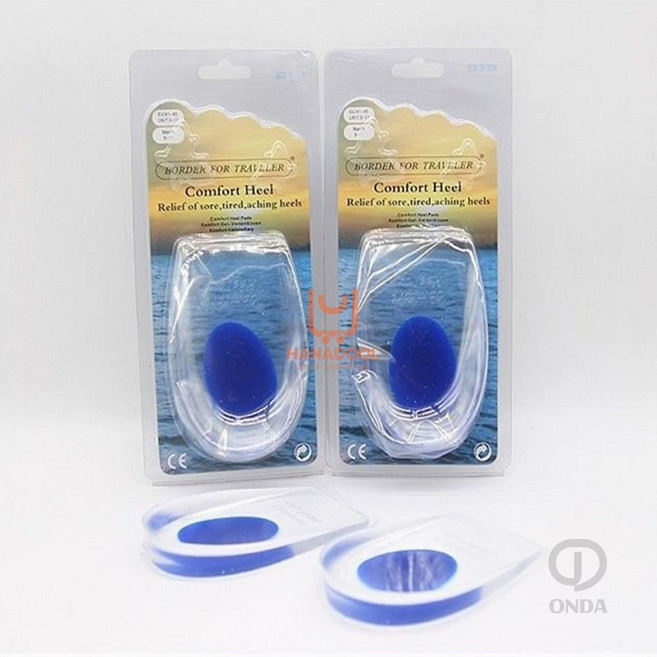 ONDA 남성용 뒷굽 젤리 1cm 키높이깔창 실리콘깔창 남자키높이깔창