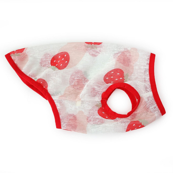 강아지 여름옷 스케치 쿨나시 중형견 대형견옷(베스트), 딸기, 베스트, 1개