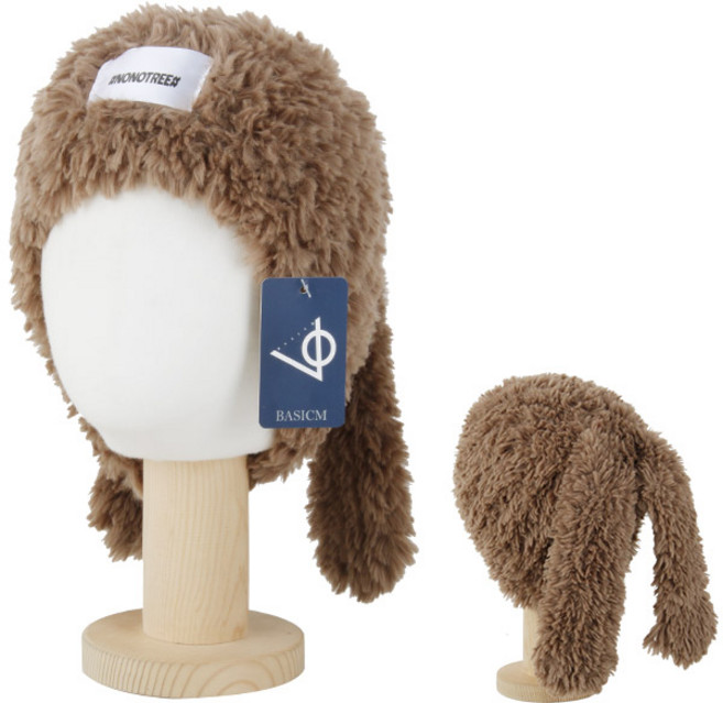 베이직엠 겨울 토끼귀 모자 비니 롱바니