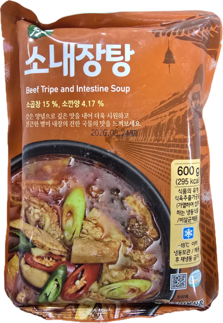 선봉식품 소내장탕 자연깃든 밀키트 내장탕, 9개, 600g