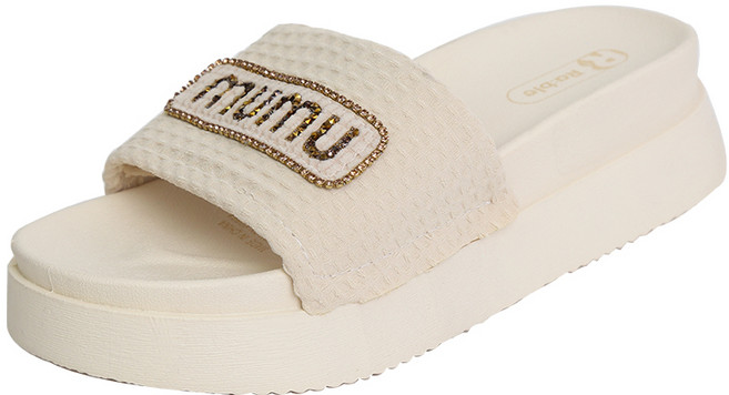 라블 여성용 반짝 포인트 방수 슬리퍼 5cm